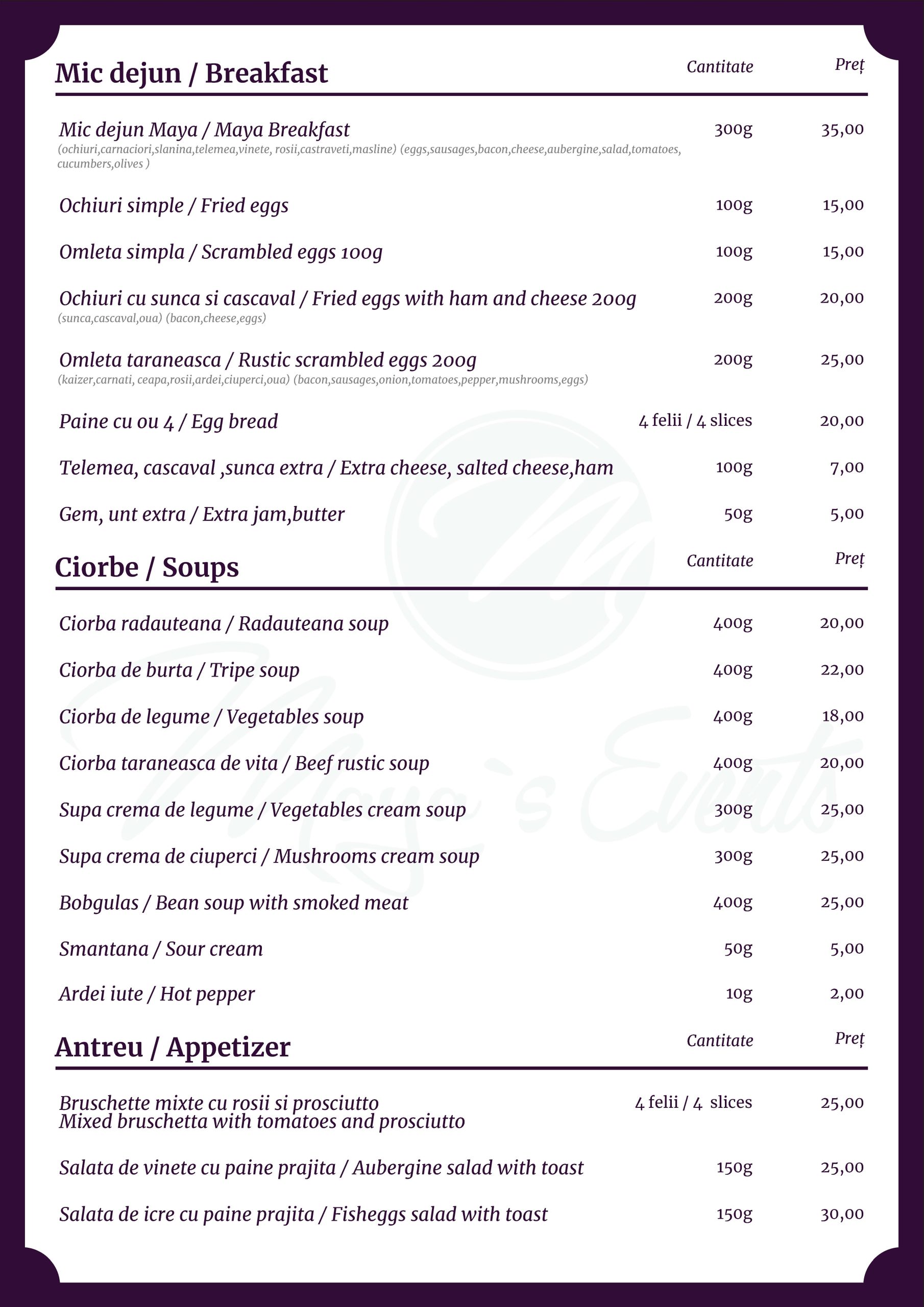 Menu Page 4